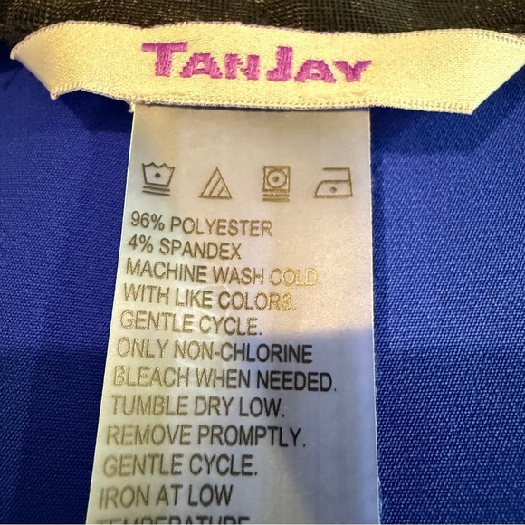 TanJay Blue Pencil Skirt Knee-Length Workwear Pull-On women’s office business - Picture 9 of 10